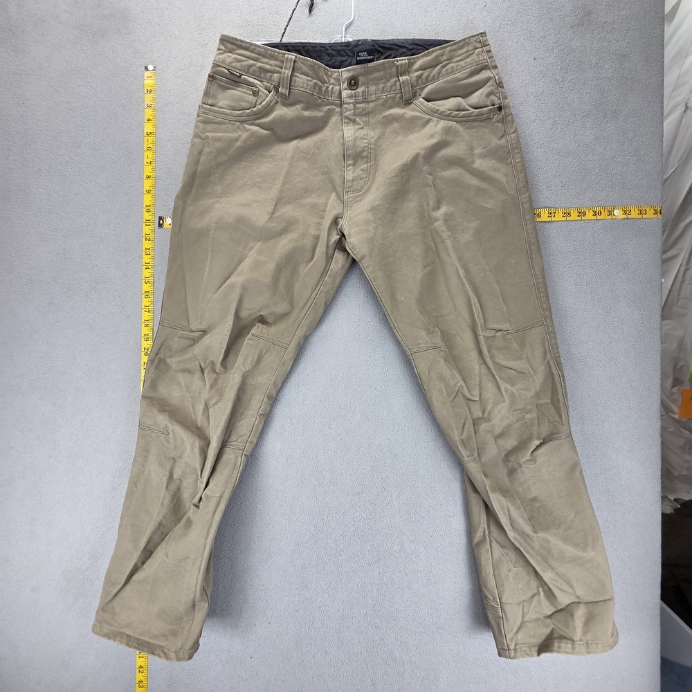 Kuhl Pants Mens 36x30 Beige Rydr‎ Canvas Workwear Relaxed Fit Articulated Knees